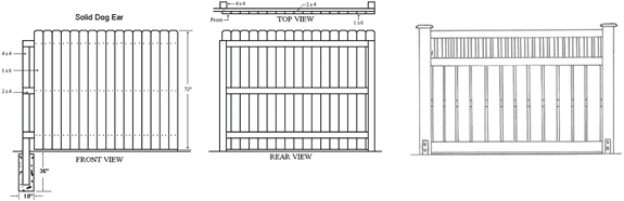 Woodwork Fence Blueprints PDF Plans